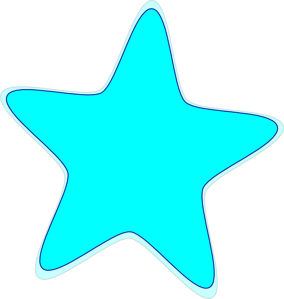 Bright Neon Blue Star Clip Art At Clker Com   Vector Clip Art Online