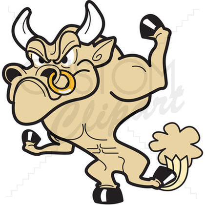 Bull Mascot 1 At Custom Clipart