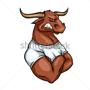 Bull Mascot Team Logo Design Longhorn Isolated Stock Vector    