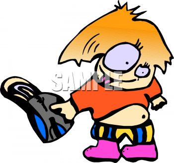 Cartoon Of A Funny Looking Kid   Royalty Free Clipart Picture