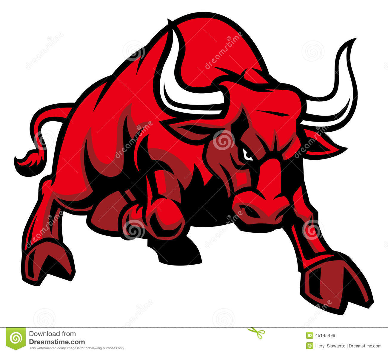 Charging Bull Stock Vector   Image  45145496