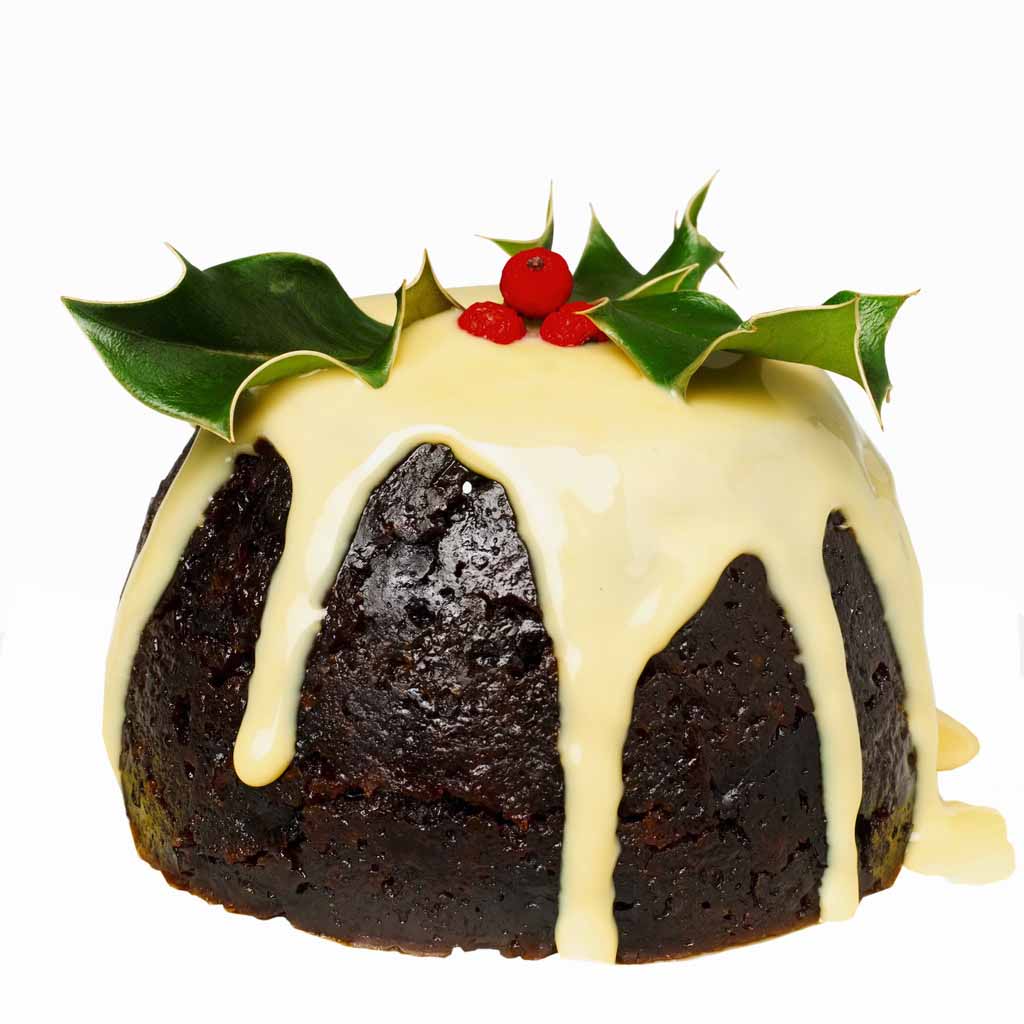 Christmas Pudding With Custard   Image By   Royalty Free Corbis