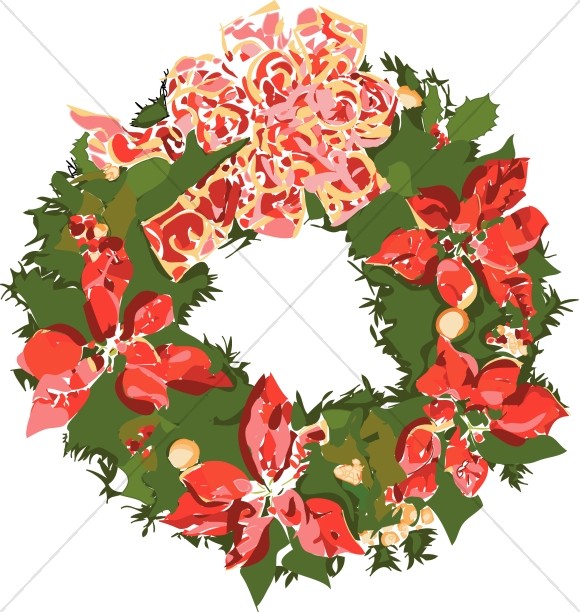 Clipart Holly Leaves Tied With Ribbon Simple Christmas Tree Clipart