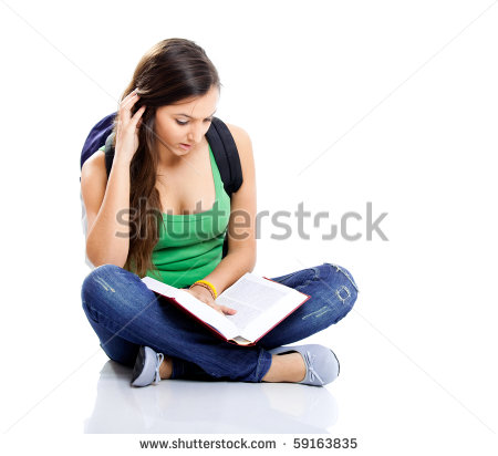 Female Student Studying Clipart Beautiful Young Female Student