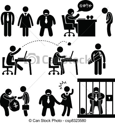 Funny Business Office Boss Icon   Csp8323580