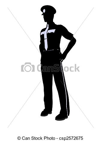 Illustration Silhouette   Male Police    Csp2572675   Search Clipart