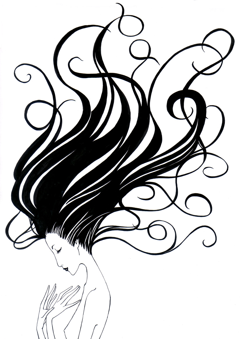 Long Hair Lady By Nunachan On Deviantart
