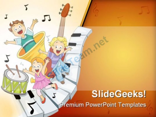 Pamper Yourself With Our Musical Notes Entertainment Powerpoint    