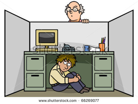 Person Hiding Clipart Employee Hiding Under His Desk