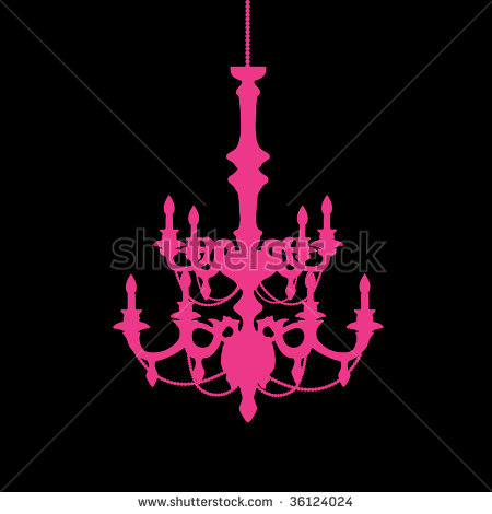 Shutterstock Comstock Vector   Pink Chandelier