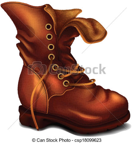 Vector Illustration Of Vector Old Boot Csp18099623   Search Clipart