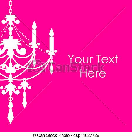 Vector   Pink Background With Chandelier   Stock Illustration Royalty