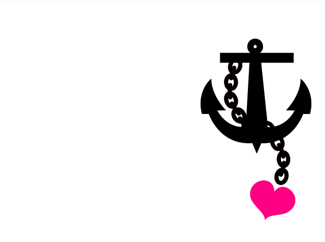 Anchor With Pink Ribbon And Heart Tattoo On Pretty Girls Upper Back