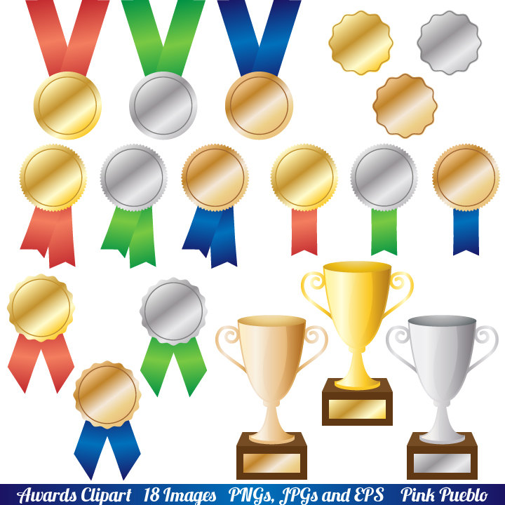 Awards Clipart Clip Art Trophy And Ribbon Clipart By Pinkpueblo