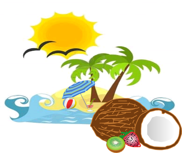 Beach Sun Coconut Clip Art At Clker Com   Vector Clip Art Online