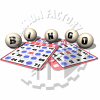 Bingo Balls Eith Cards Animated Clipart