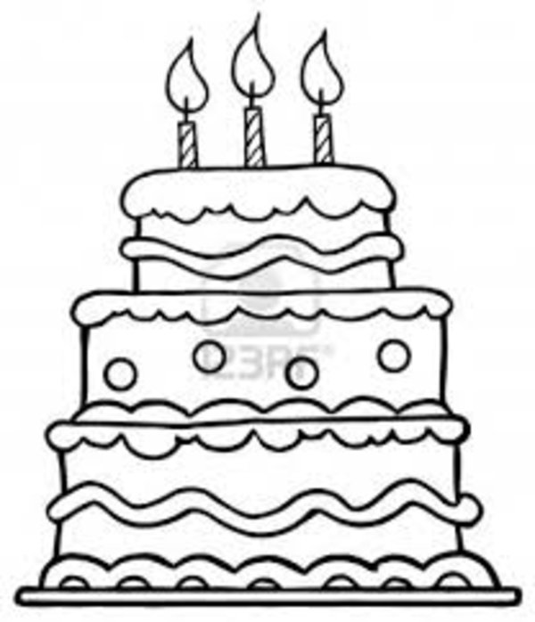 Birthday Cake Coloring Pages Picture 18   Birthday Cake Coloring
