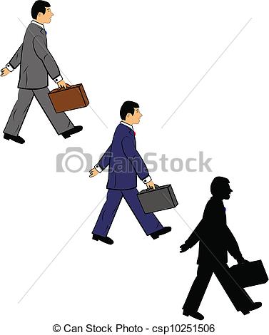 Clipart Man Walking Vector Businessman Walking