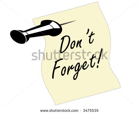Don T Forget Stock Photo 3475535   Shutterstock