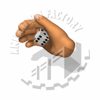 Hand Rolling Dice Animated Clipart