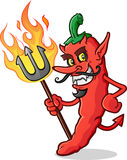 Hot Chili Pepper Devil Cartoon Character Stock Photos