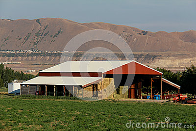 Image If A Red Barn On A Farm Near Salt Lake City Utah 