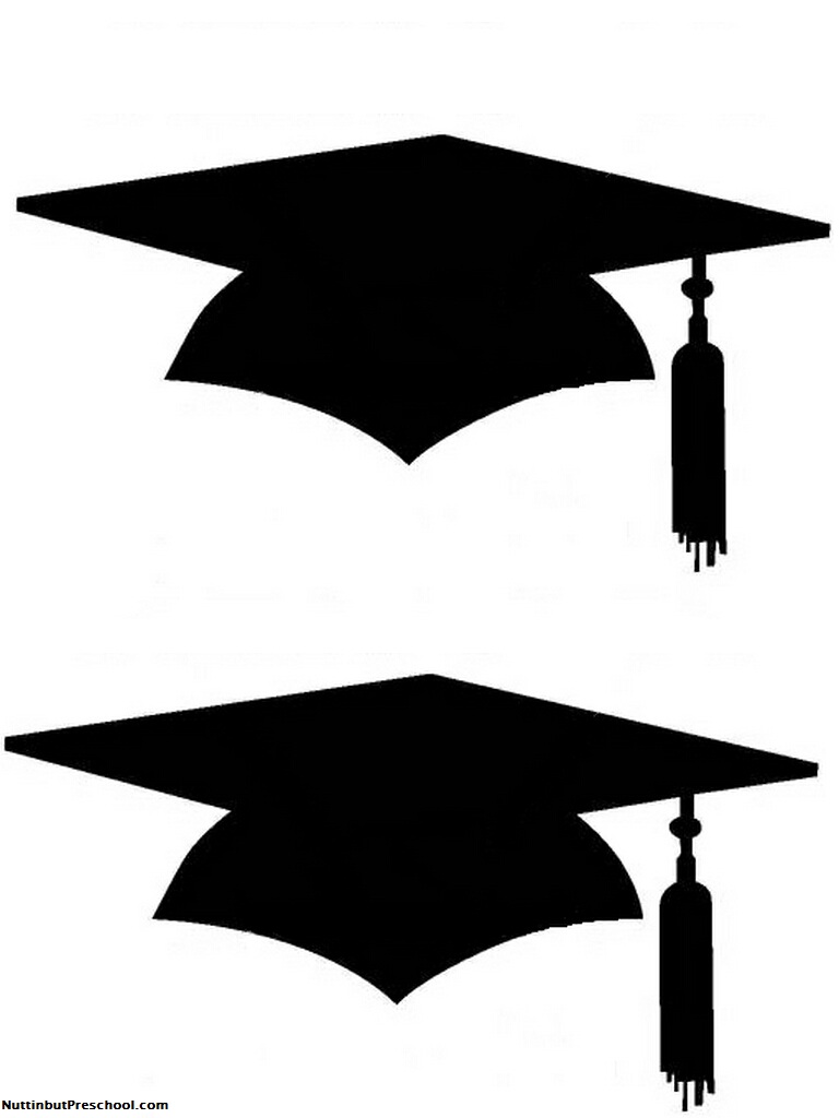 Kindergarten Graduation Clip Art Black And White Graduation Hat Jpg
