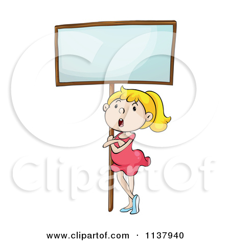 Of A Diva Girl Under A Sign   Royalty Free Vector Clipart By Colematt