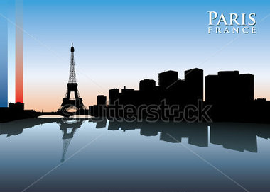 Paris Skyline Vector Background Stock Vector   Clipart Me