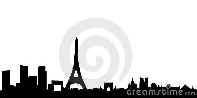 Paris Skyline With Monuments Stock Image   Image  7640411