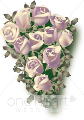 Purple Roses Clipart   Flower Bouquet Clipart
