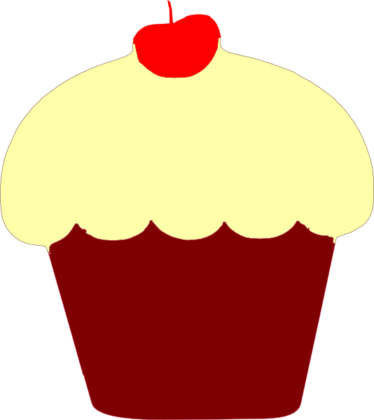 Red Velvet Cupcake Clip Art At Clker Com   Vector Clip Art Online