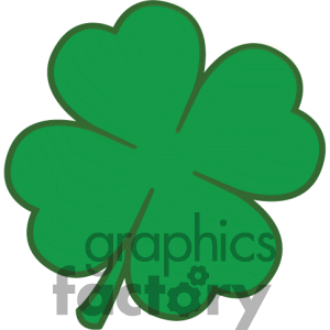 Royalty Free Green Four Leaf Clover Clipart Image Picture Art