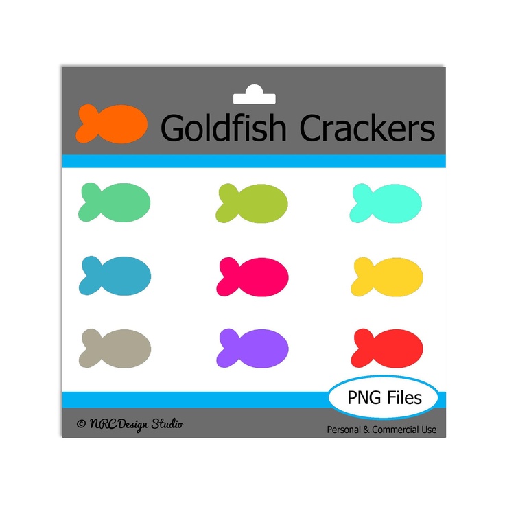 Silhouette Clip Art  Goldfish Crackers Digital Clipart  Clip Art
