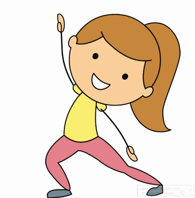 Sports Animated Clipart  Girl Exercising 3 Animated   Classroom