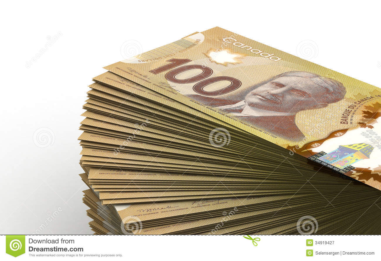 Stack Of Canadian Dollar Royalty Free Stock Photography   Image    