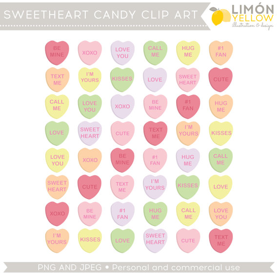 Valentine S Day Clipart Sweethearts Candy Clip Art Conversation