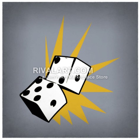 Vector Clipart Of Dice Die Rolling Gambling Graphic Lucky 7 Seven