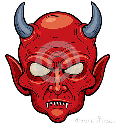 Vector Illustration Of Devil Face