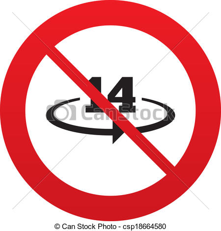 Vector Of Return Of Goods Within 14 Days Sign Icon Warranty Exchange    