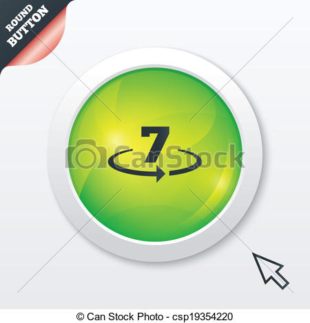 Vector   Return Of Goods Within 7 Days Sign Icon    Stock Illustration