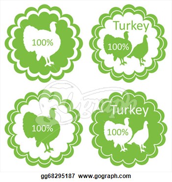 Clip Art   Organic Farm And Forest Turkey Meat Food Labels