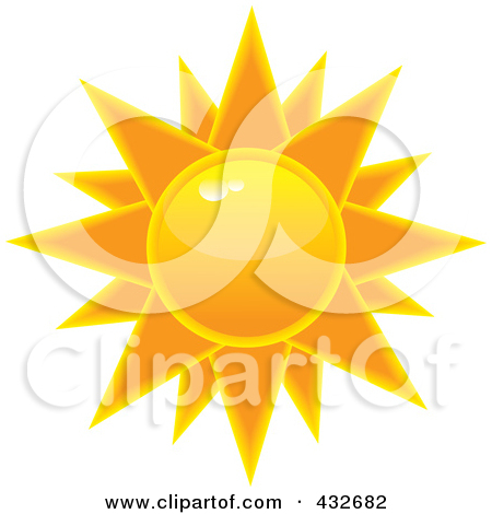 Clipart Illustration Of A Hot Shiny Summer Sun By Pams Clipart  432682