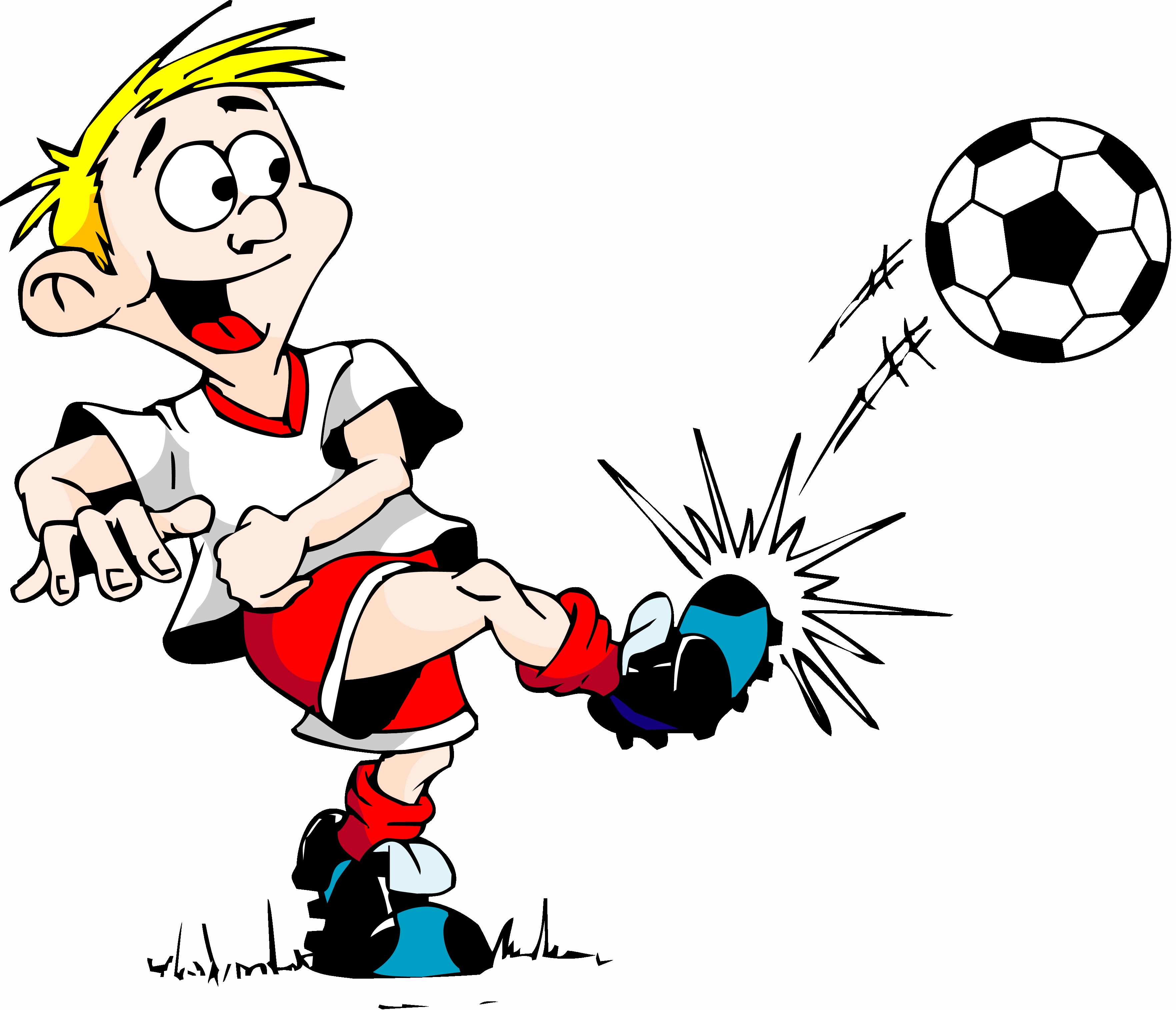 Clipart Soccer Boy Cartoon Ball