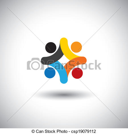 Concept Of Community Unity Solidarity   People Icons   Vector Graphic