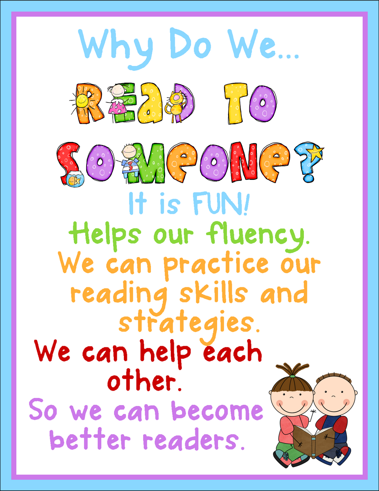 Daily 5 Read To Someone Clipart