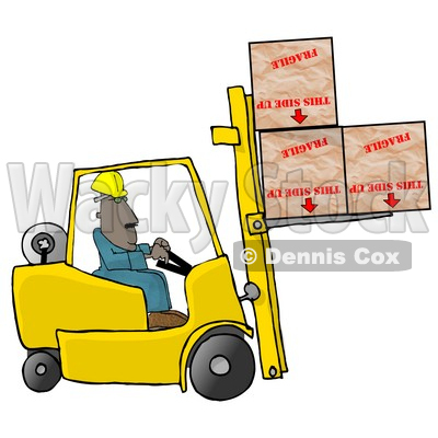 Delivery Driver Clipart Forklift Driver Delivering