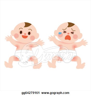 Drawing   Baby Is Crying In The Rash  Clipart Drawing Gg64279161