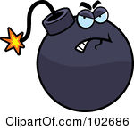 Free Rf Clipart Illustration Of An Angry Explosive Bomb By Cory Thoman