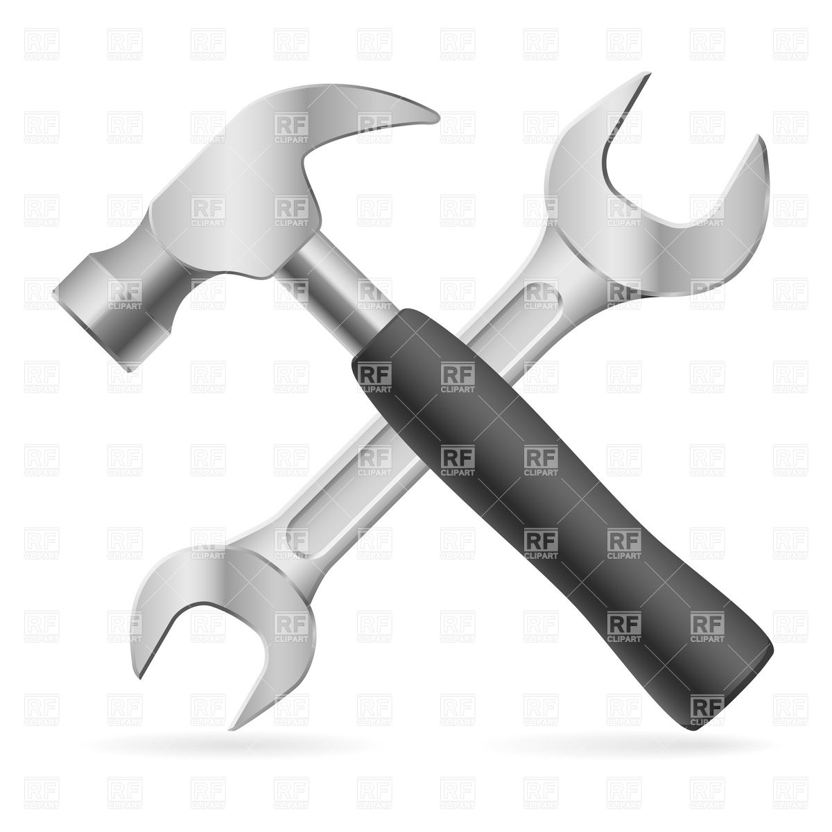 Hammer And Wrench Download Royalty Free Vector Clipart  Eps 